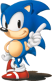 Sonic's original design, from Sonic the Hedgehog (1991).