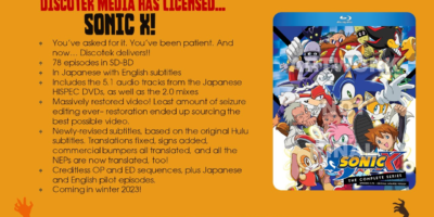Discotek Media Announces Sonic X – The Complete Series on Blu-Ray