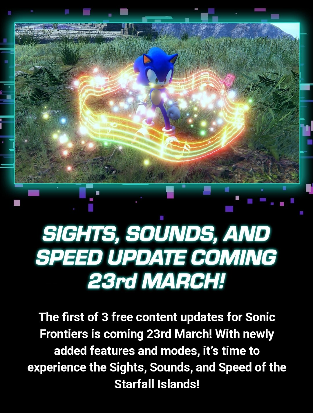 Sonic Frontiers Content Update 1 to be Released on March 23rd UPDATED –  Sonic City