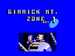 Pic showing a level intro for 8-bit Sonic 2