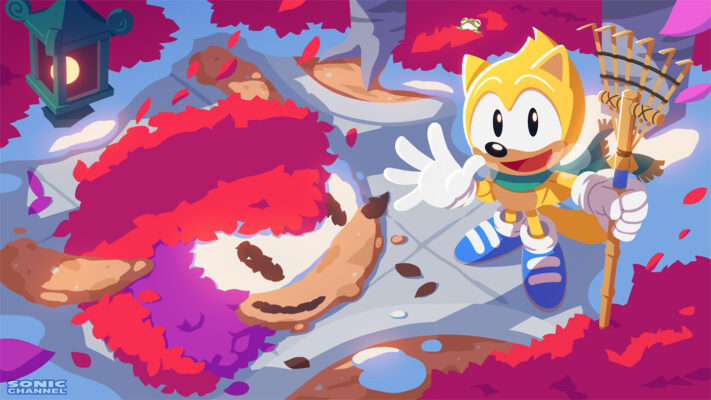 November’s Sonic Pict – Cleaning Up the Autumn Leaves in Press Garden
