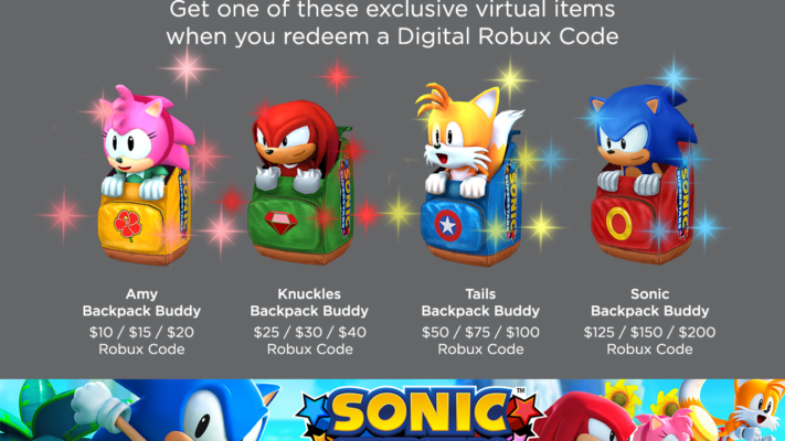 Get Exclusive Sonic Superstars Roblox Virtual Items with the Purchase of any Roblox Digital Gift Card on Amazon!
