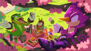 March 2024 Sonic Pict - Team Chaotix Watch the Cherry Blossoms