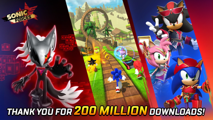 Sonic Forces: Speed Battle Reaches 200 Million Downloads