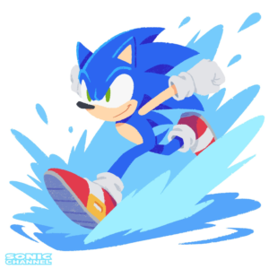 Sonic Channel Commemorative Illustration: Who Needs to Swim When You Can Just Run Over Water?