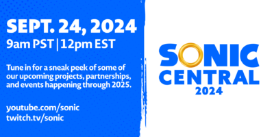 [Tune-in] SEGA Announces “Sonic Central” Virtual Event – Tuesday, September 24 at 12 PM ET / 9 AM PT 