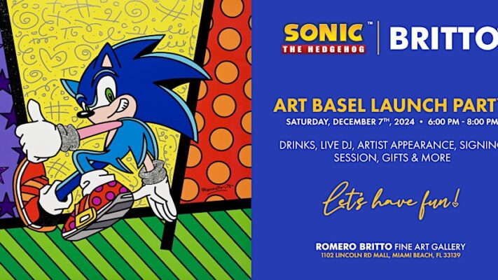 SEGA Teams Up with Romero Britto for BRITTO x Sonic Collaboration, Launching December 2024