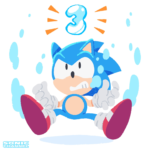 Sonic Channel Commemorative Illustration: Classic Sonic Underwater