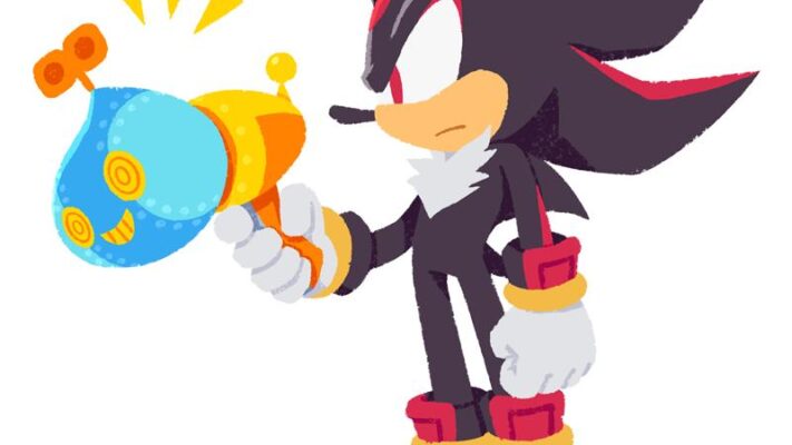 Sonic Channel’s August Illustration Puts Shadow in the Spotlight With the Omochao Gun