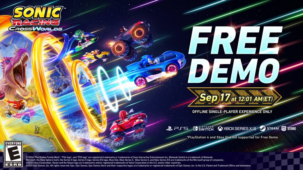 Sonic Racing: CrossWorlds Single Player Demo Launches September 17