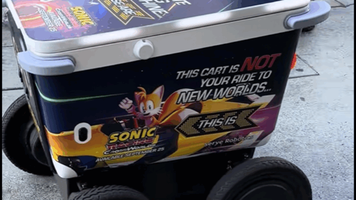 Sonic Racing: CrossWorlds Delivery Robots Spotted in Los Angeles