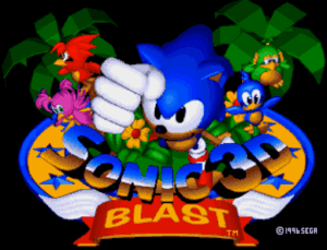 Sonic 3D Blast Title Screen Genesis