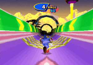 Special Stage from the Sega Saturn version of Sonic 3D Blast