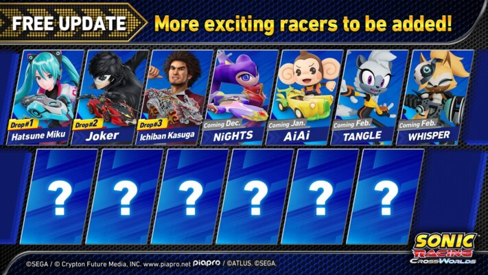 SEGA Reveals NiGHTS, Super Monkey Ball, and IDW Sonic Crossovers for Sonic Racing: CrossWorlds