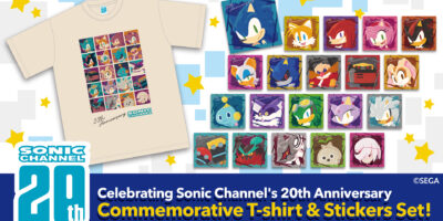 SEGA Reveals Sonic Channel 20th Anniversary T-Shirt and Sticker Set