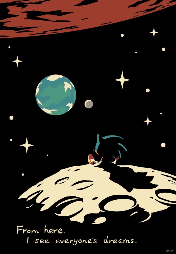 The Blue Wayfinder is a new illustration created to celebrate Sonic's participation in the MMX mission.