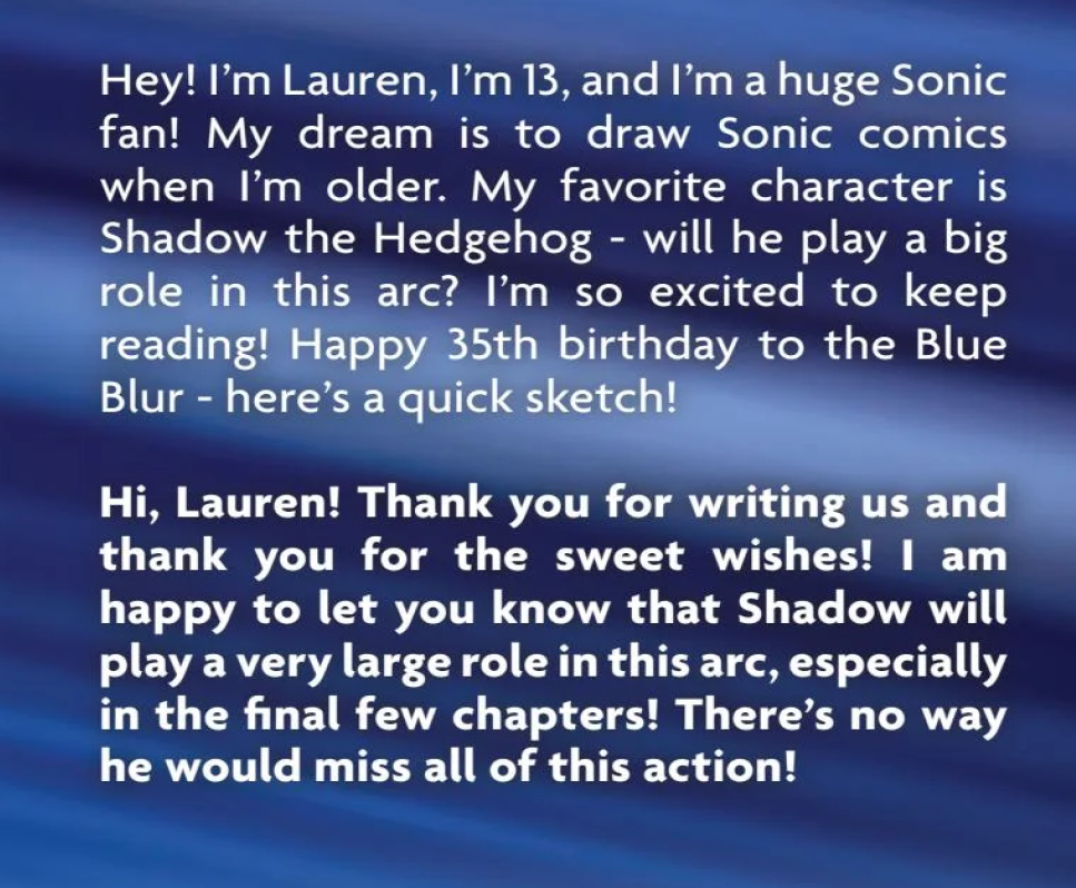 IDW Confirms Shadow Will Play a Major Role in the Final Chapters of Road to Sonic #100
